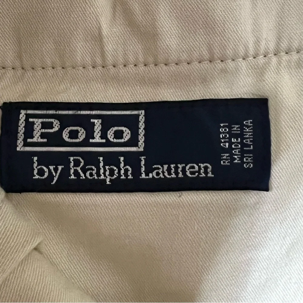 VTG Polo Ralph Lauren Tan 100% Cotton Corduroy Flat Front Pants Men’s Size 38/32